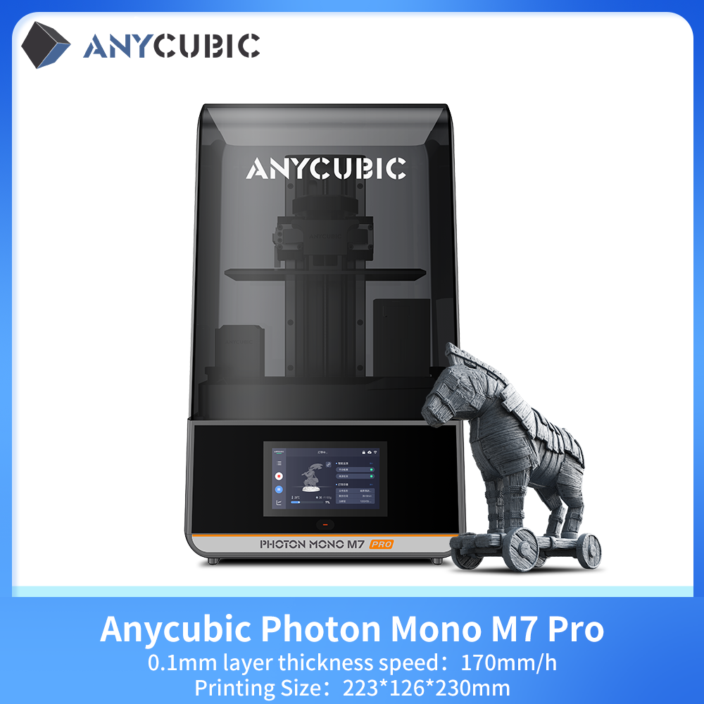 3D Printing Uv Resin - ANYCUBIC Photon Mono M7 Pro UVプリンター樹脂,3D印刷機,10インチおよび14k,自動詰め替え,高速印刷