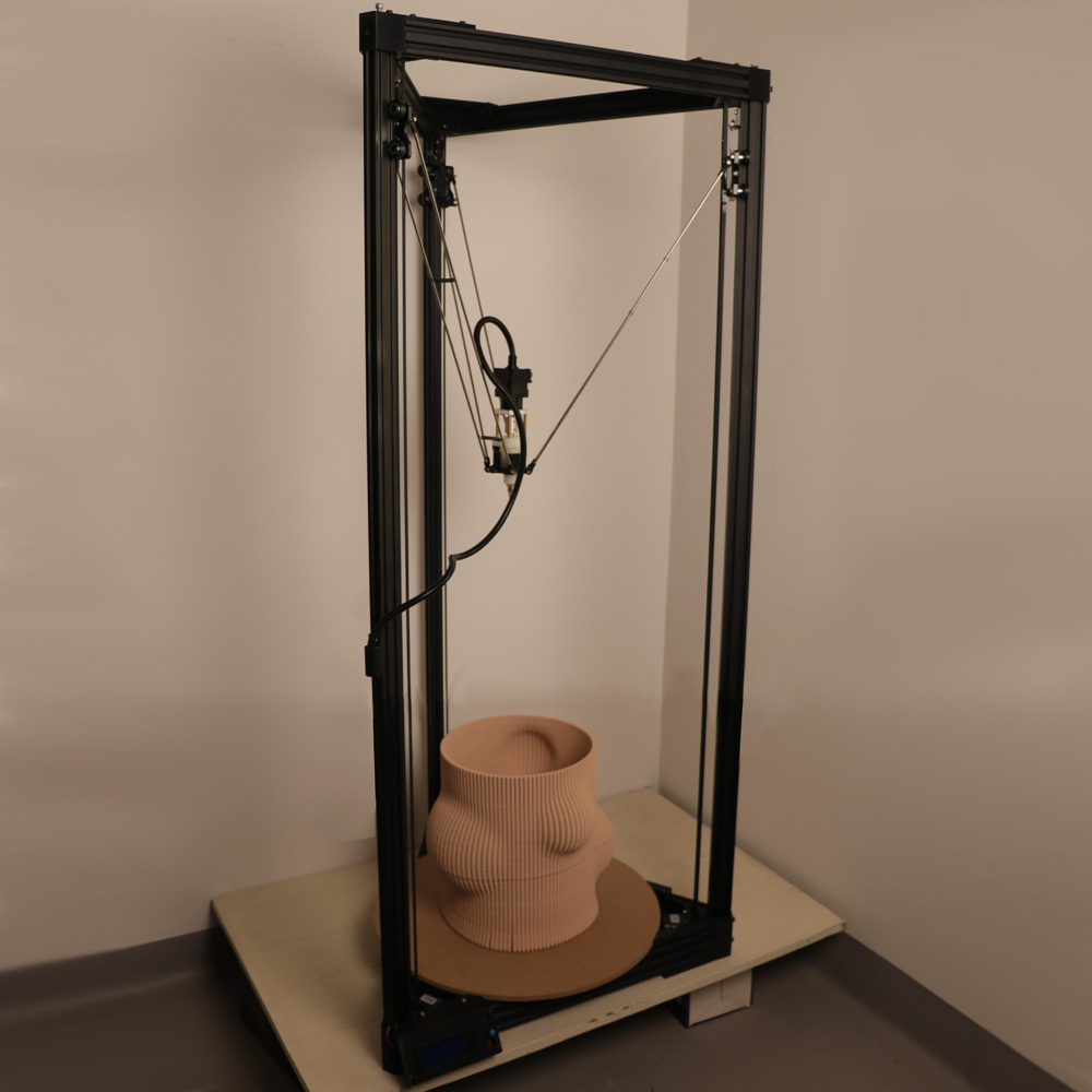 3D Printing Clay - 粘土 3D プリンタ、大型陶器モデル印刷 3D Kossel デルタ