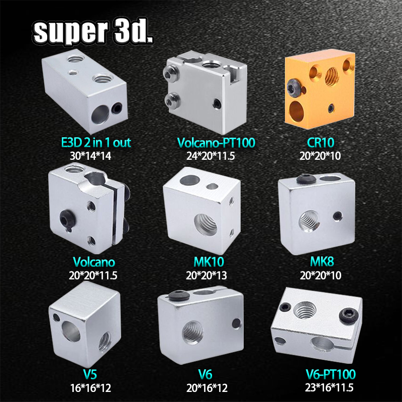 3D Printing Warehouse - 1 個 3D ヒートブロック E3D V5