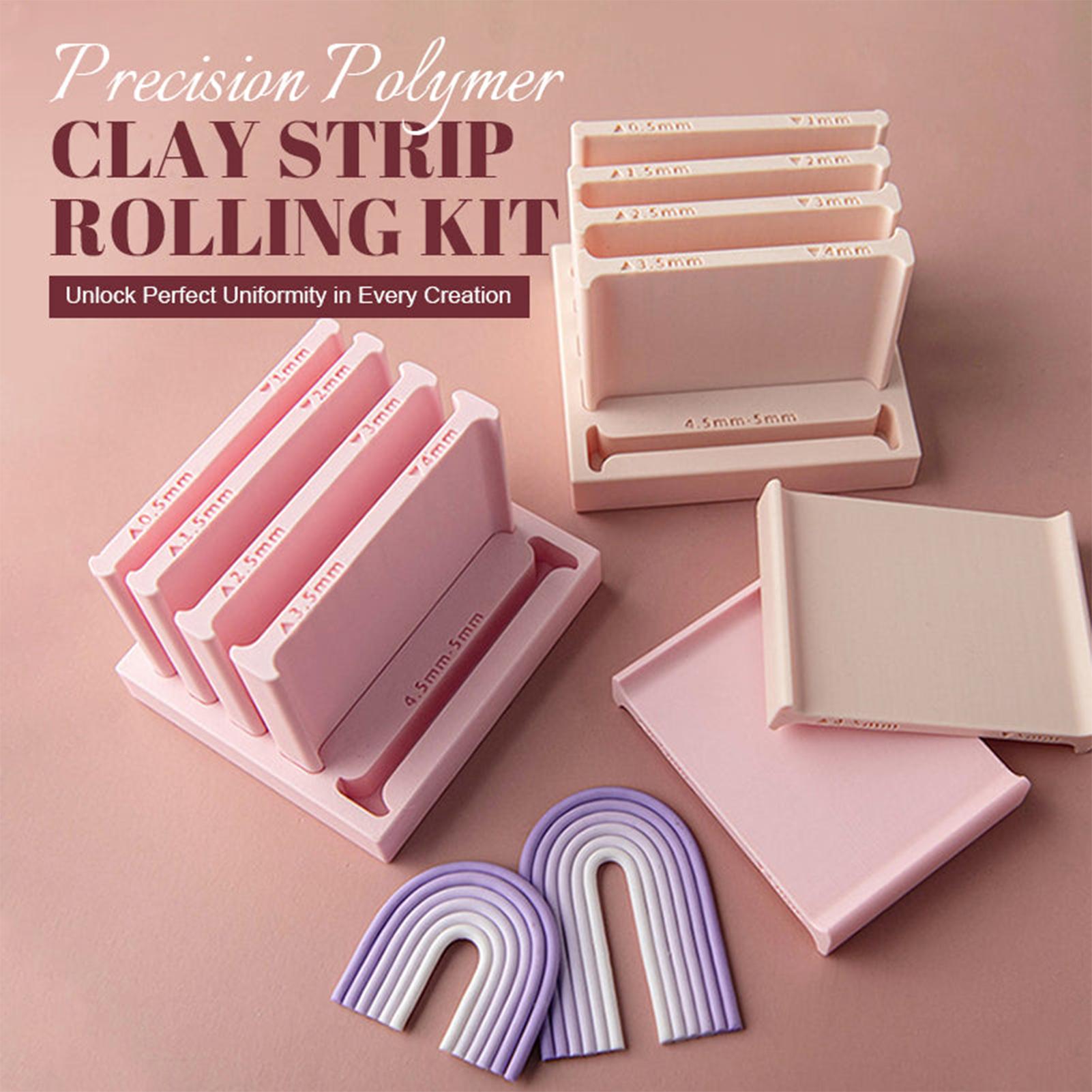 3D Printing Clay - 精密粘土ストリップ厚さ調整ローラーセット 5サイズ均一陶器圧延工具 ジュエリークラフト製作 モデリングDIYアートプロジェクト