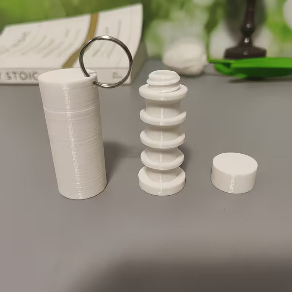 3D Printing Abs - キーリング付きポータブル裁縫道具バッグ 糸収納なし 裁縫ポーチのみ 3Dプリント コンパクトトラベル裁縫セット