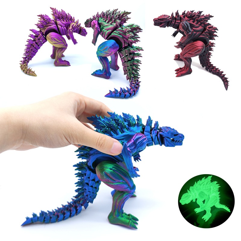 3D Printing Figure - 3D 印刷筋肉恐竜アクションフィギュアミニおもちゃモンスターフィギュア関節可動関節フィギュアデスクトップ装飾品キッズギフト