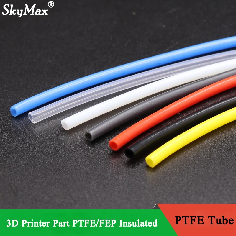 3D Printing Fff - 3Dプリンター用プリントチューブ,1/5/10m,Jヘッド用チューブ,v5,v6,1.75/3mmフィラメント断熱,1mm,2mm,3mm,4mm,6mmチューブ