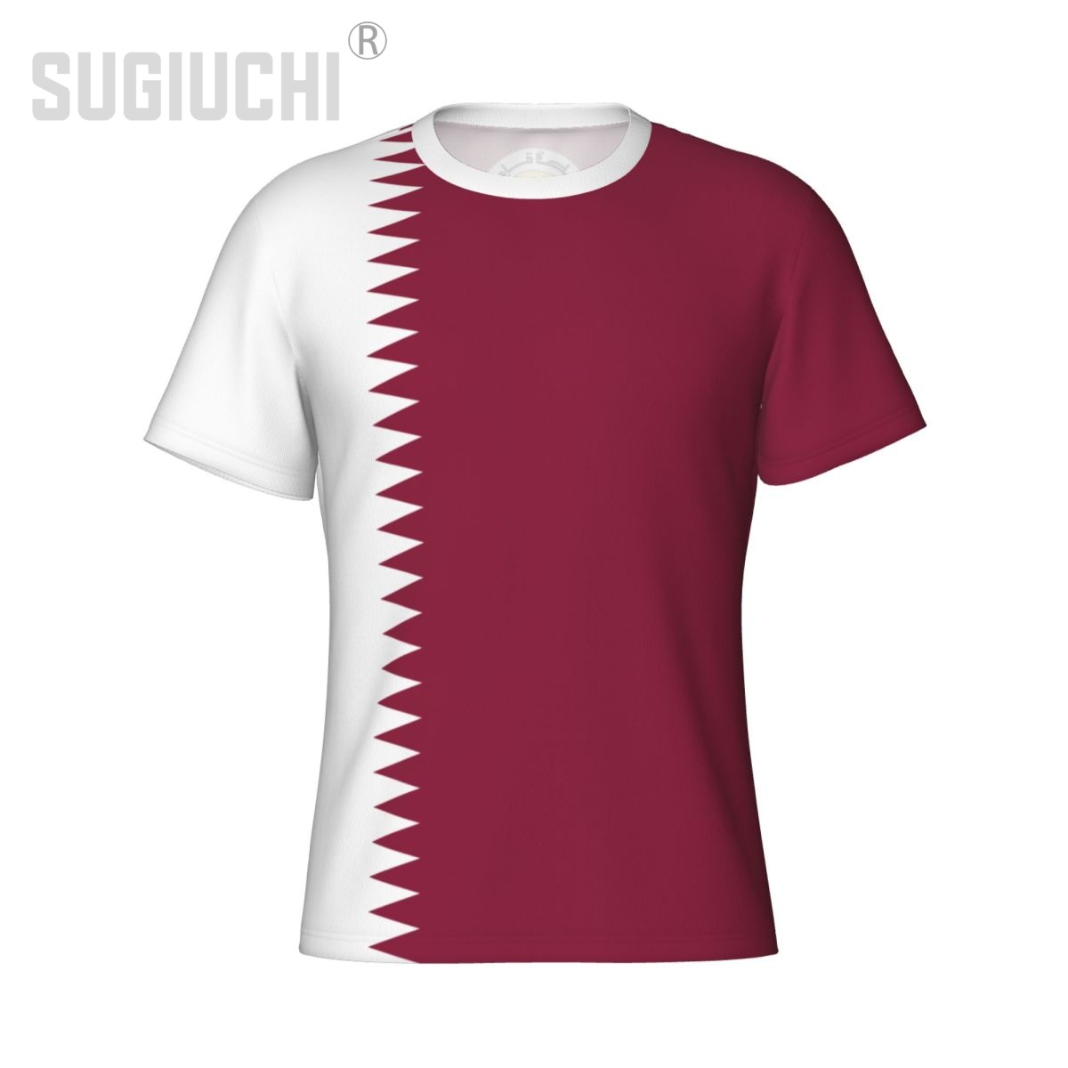 タイトスポーツTシャツ カタール国旗 カタール 3D メンズ - 3D Printing Qatar のレビューと価格