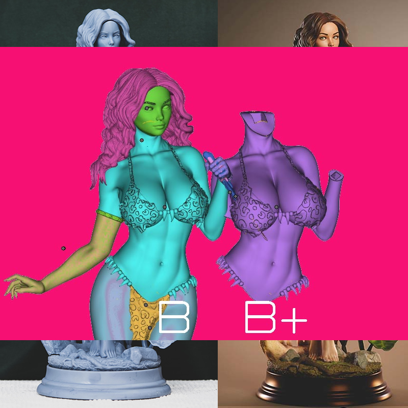 3 スタイル Origi キャラクター 6083 洞窟女性  - 3D Printing Abs のレビューと価格