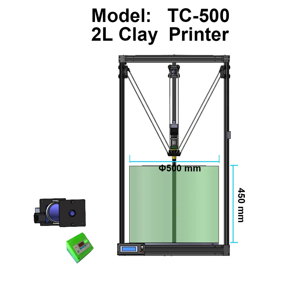 粘土 3D プリンタ、大型陶器モデル印刷 3D Kossel - 3D Printing Clay のレビューと価格