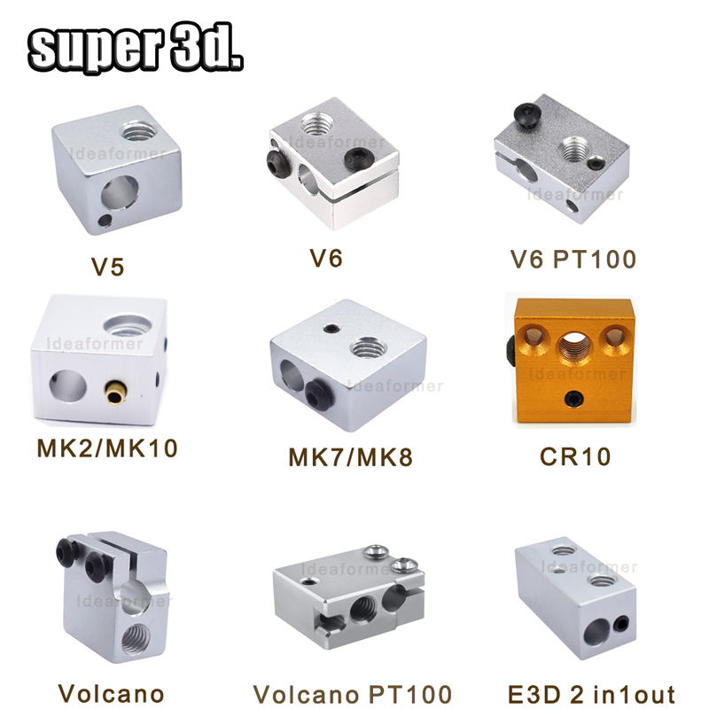 1 個 3D ヒートブロック E3D V5 V6 MK7 M - 3D Printing Warehouse のレビューと価格