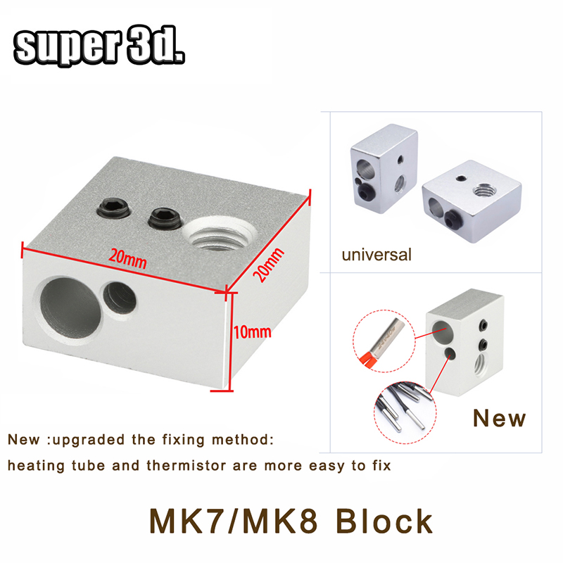 1 個 3D ヒートブロック E3D V5 V6 MK7 M - 3D Printing Warehouse のレビューと価格