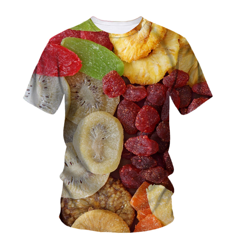 3d プリントナッツクルミ Tシャツ男性のための夏の人格食品 - 3D Printing In Food のレビューと価格