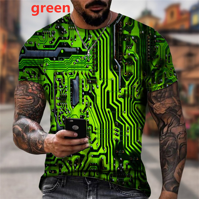 男性用下図回路図Tシャツ,電子チップ3D,マザーボード印刷, - 3D Printing Diagram のレビューと価格