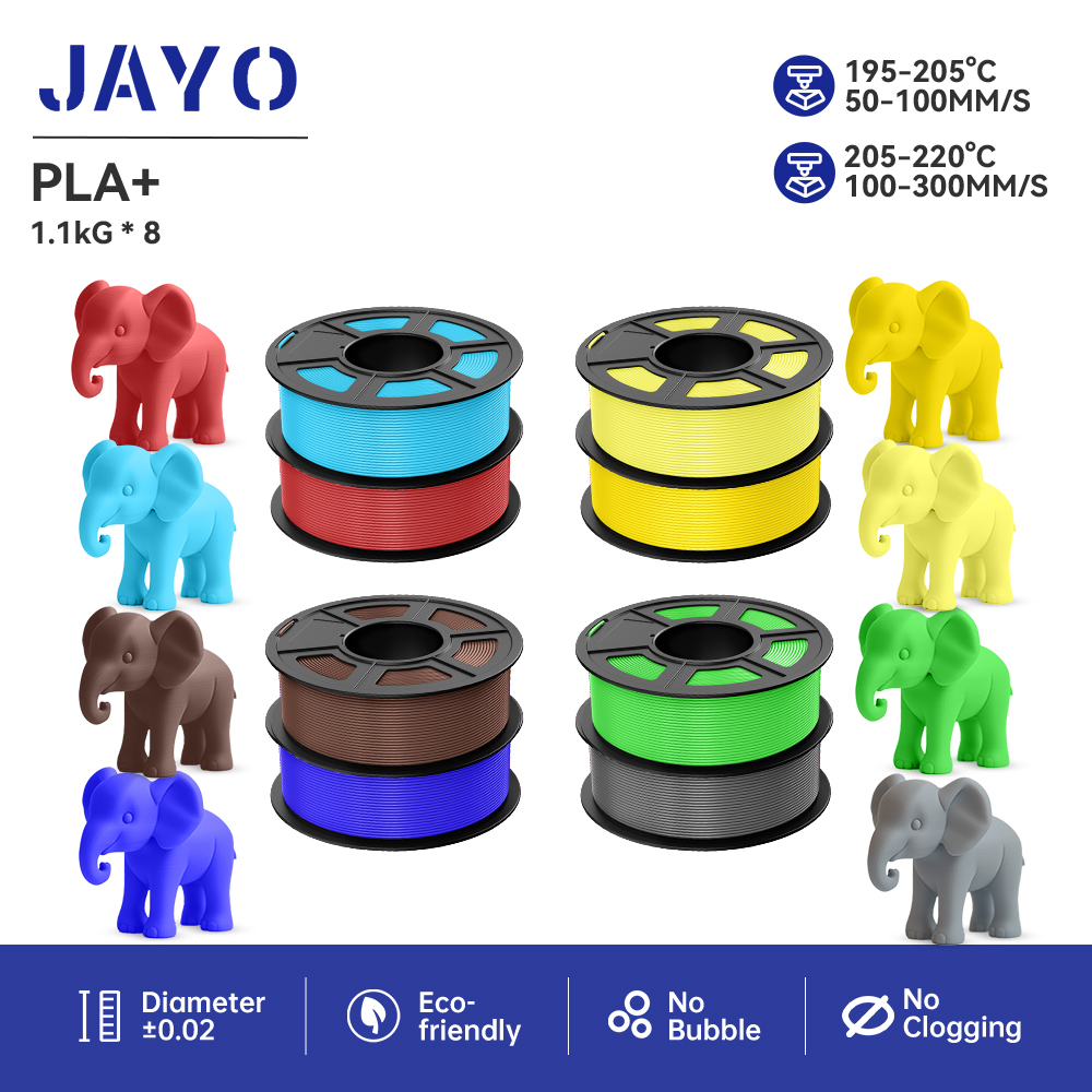 JAYO 8ロール PLA+ 3Dプリンターフィラメント 1 - 3D Printing Warehouse のレビューと価格