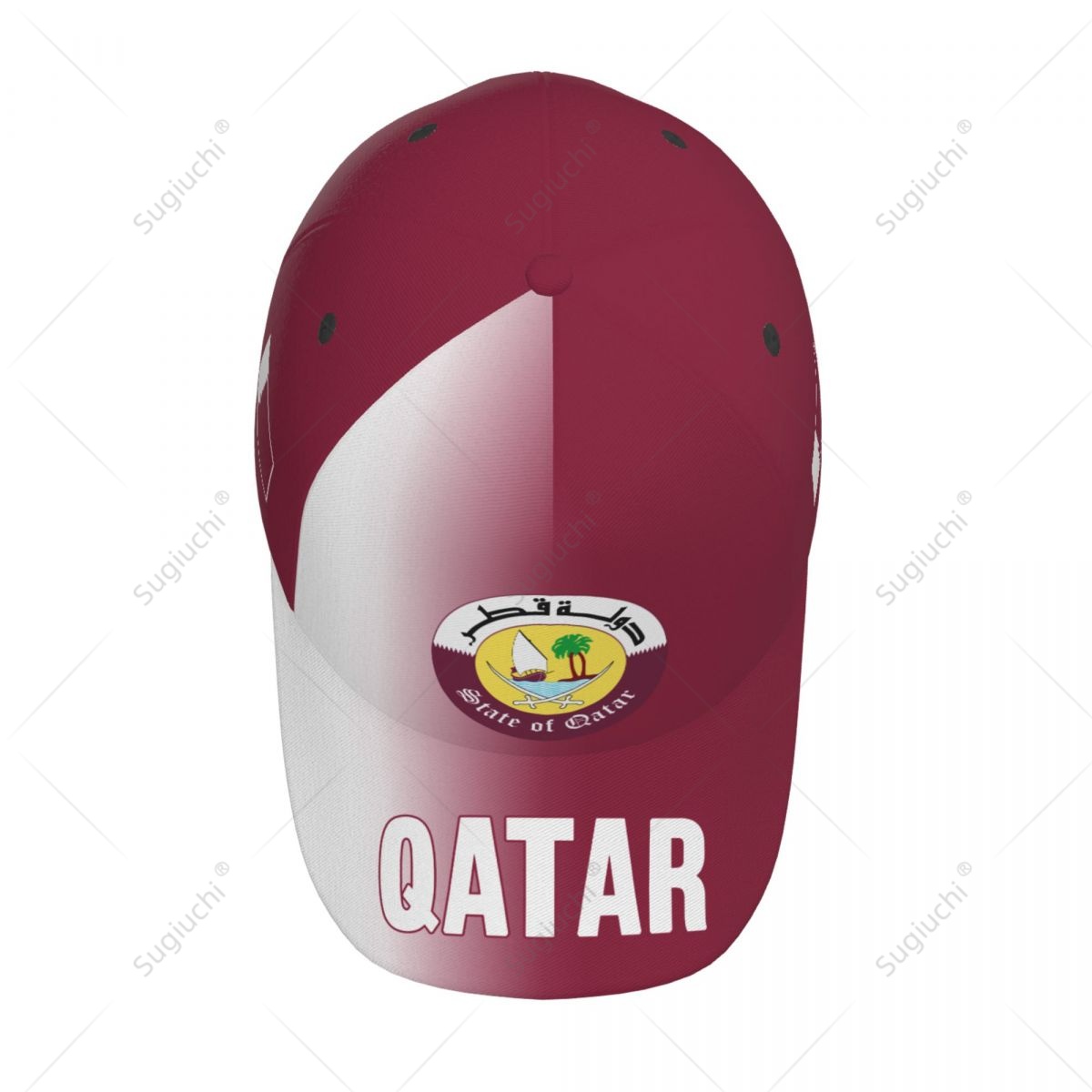 ユニセックス野球帽帽子カタール国旗グラデーションカラー 3D - 3D Printing Qatar のレビューと価格