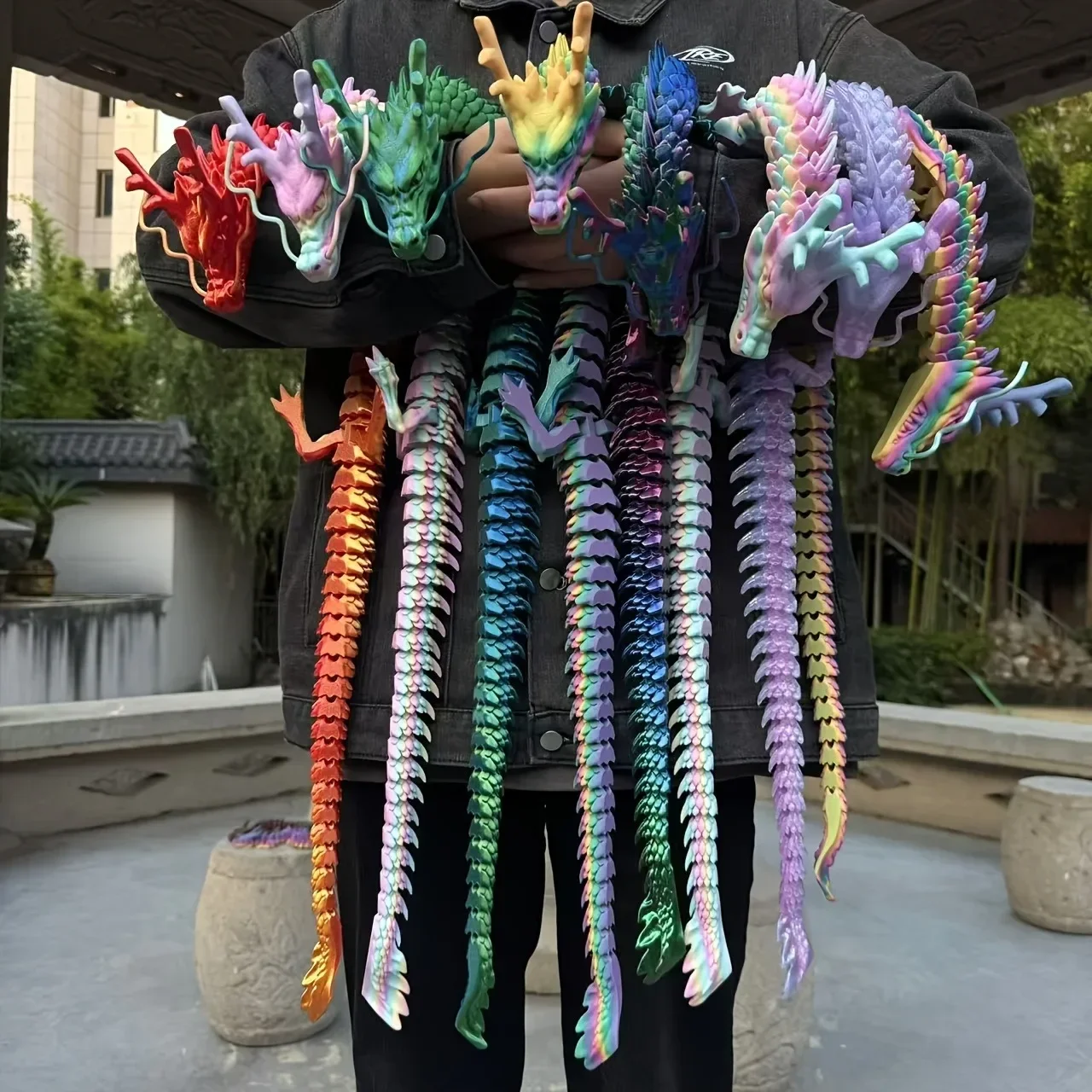 90cm 3Dプリント中国龍フィギュア – 山石、植木鉢、水 - 3D Printing Clay のレビューと価格