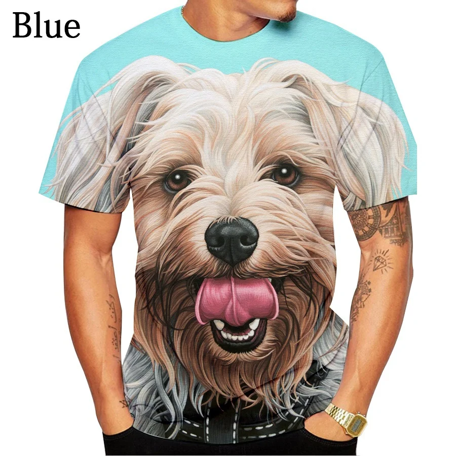 ラウンドネック半袖 Tシャツ最新のファッションかわいい犬ヨー - 3D Printing Yorkshire のレビューと価格