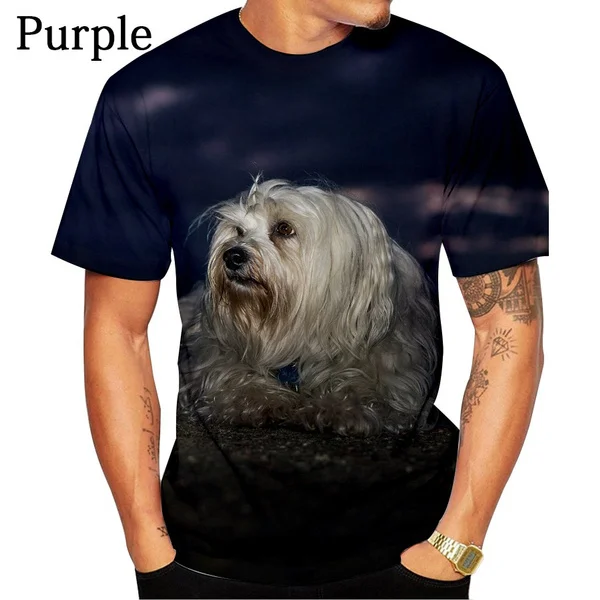 ラウンドネック半袖 Tシャツ最新のファッションかわいい犬ヨー - 3D Printing Yorkshire のレビューと価格