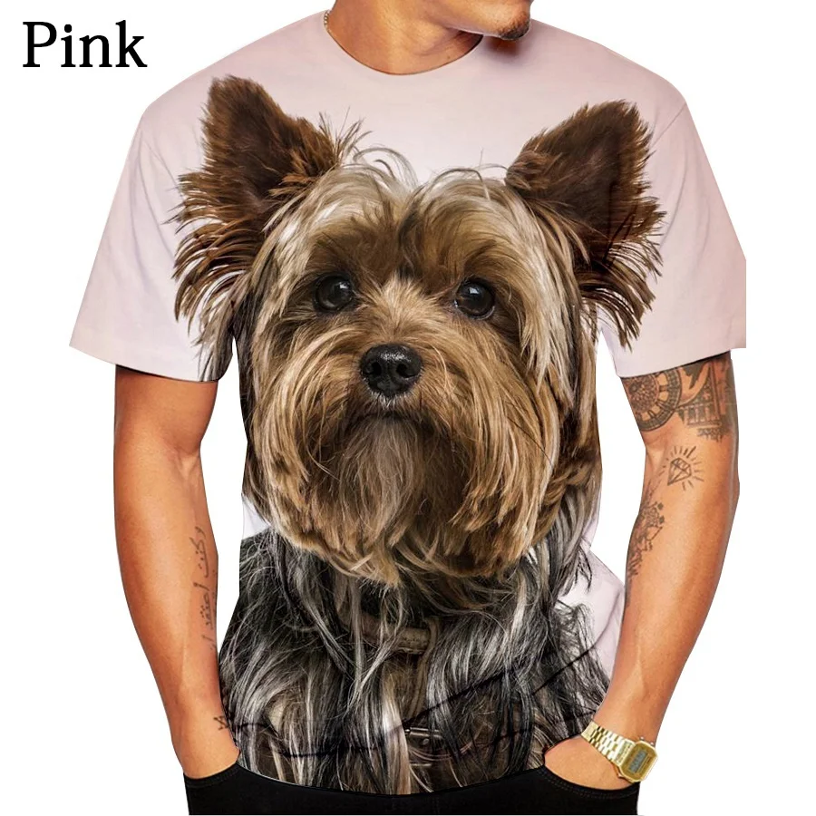 ラウンドネック半袖 Tシャツ最新のファッションかわいい犬ヨー - 3D Printing Yorkshire のレビューと価格