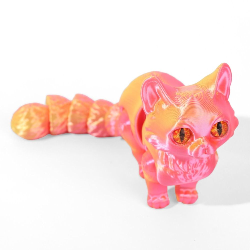 大きな目を持つ3Dプリント猫モデルリアルなデザインの創造的な - 3D Printing Figure のレビューと価格