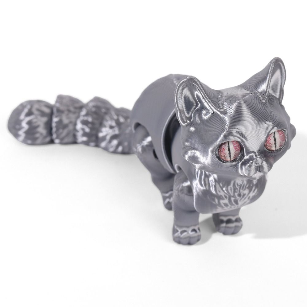 大きな目を持つ3Dプリント猫モデルリアルなデザインの創造的な - 3D Printing Figure のレビューと価格