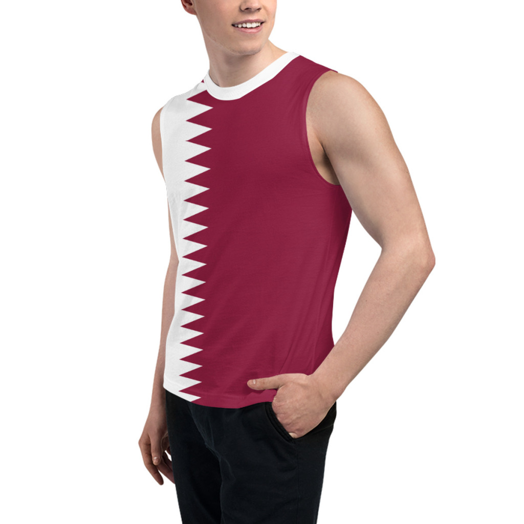 ノースリーブ Tシャツ カタール国旗 3D メンズ ボーイズ - 3D Printing Qatar のレビューと価格