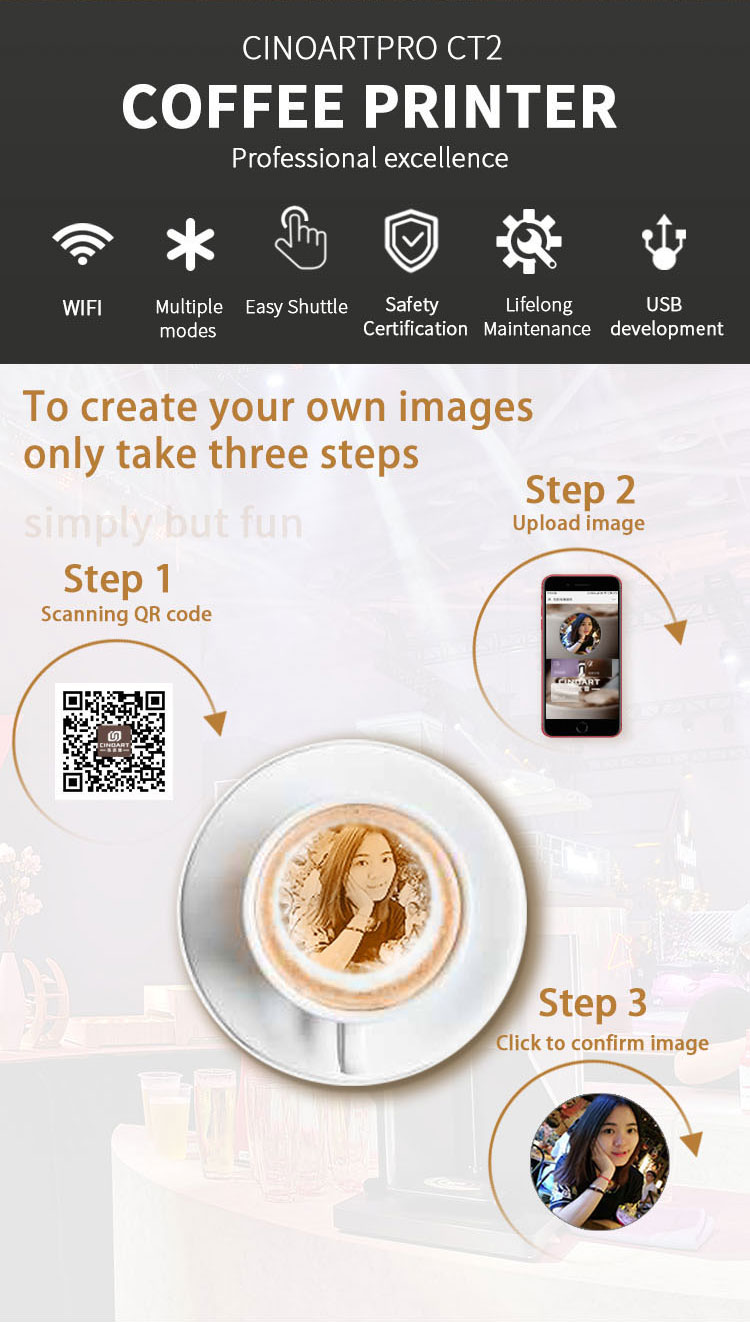 CINOART 3d ラテアートコーヒープリンターマシン自動 - 3D Printing In Food のレビューと価格