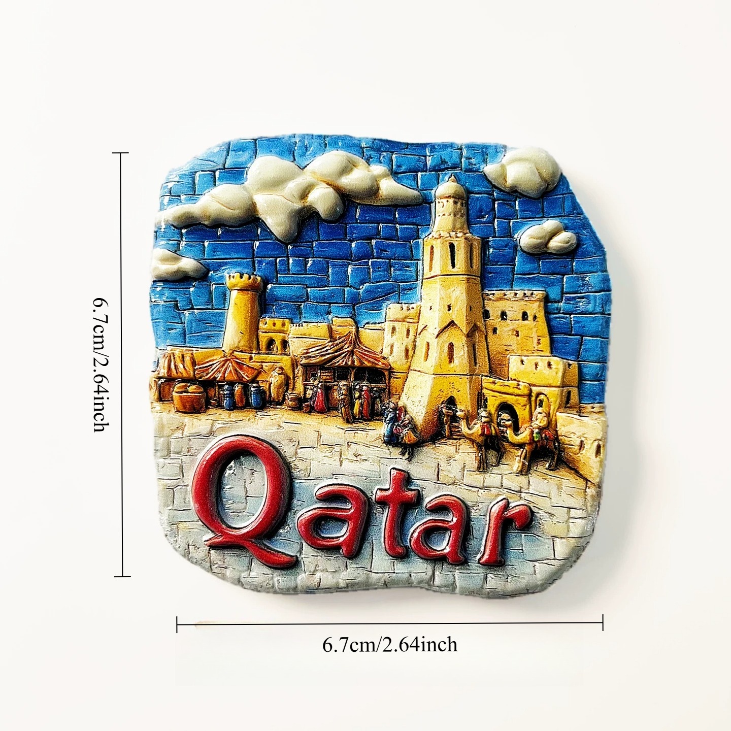 カタール3D冷蔵庫マグネット飾りUV印刷工芸品樹脂製冷蔵庫マ - 3D Printing Qatar のレビューと価格