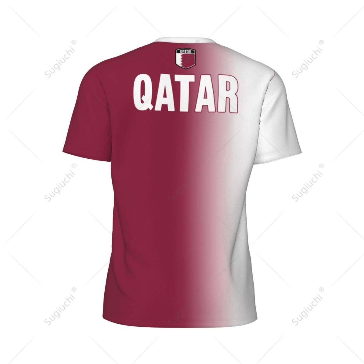 スポーツメッシュTシャツ カタール国旗 ランニング、バイク、 - 3D Printing Qatar のレビューと価格
