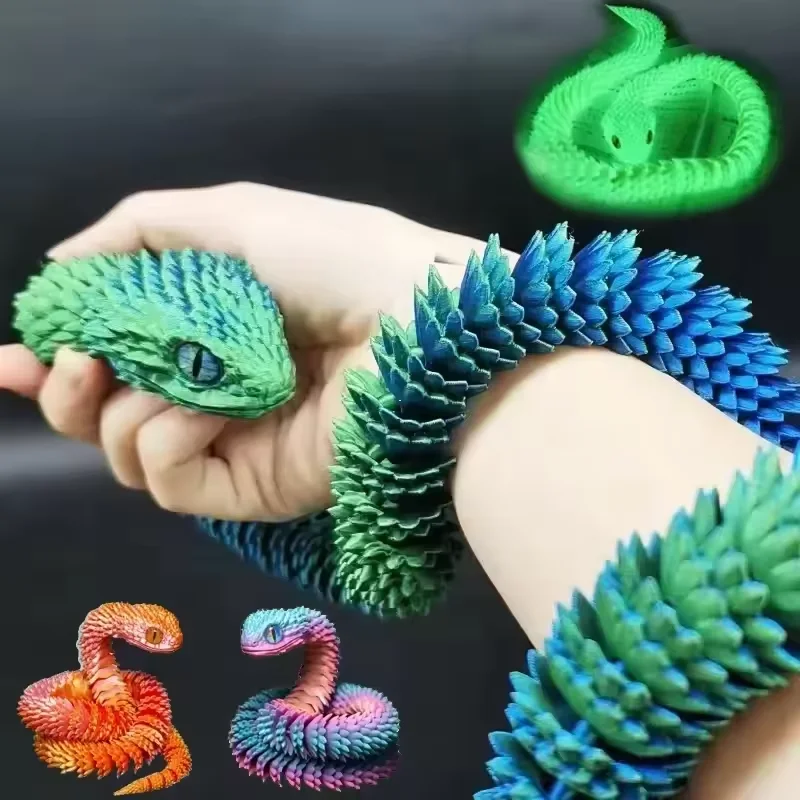 3D プリントヘビ可動ジョイントそわそわおもちゃ置物シミュレ - 3D Printing Figure のレビューと価格