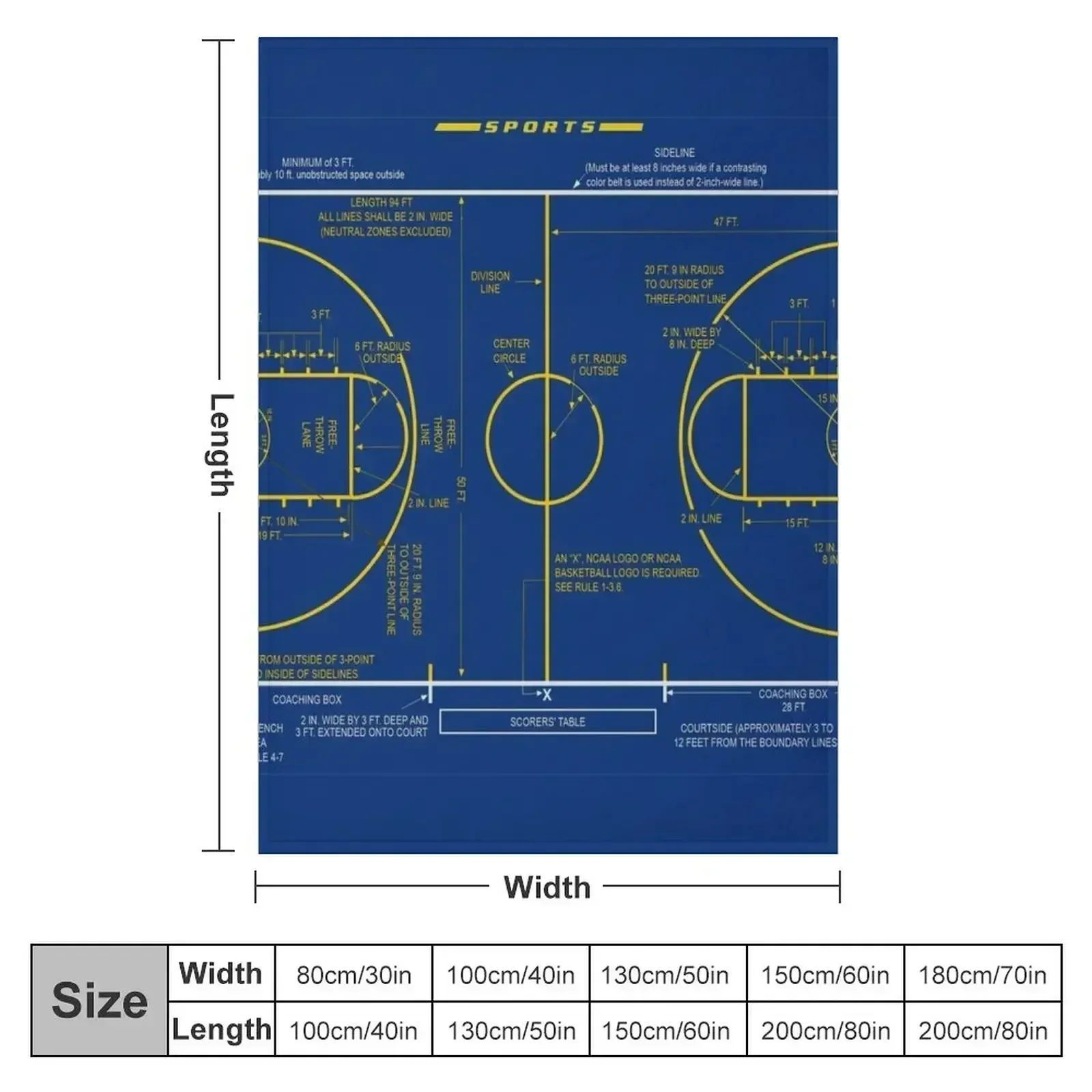大学バスケットボールコート図の概略図 バスケットボール愛好家 - 3D Printing Diagram のレビューと価格