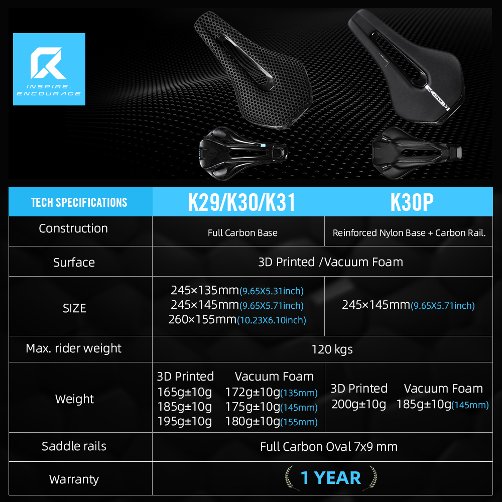 RYET 3Dプリントフルカーボン自転車サドル 245*13 - 3D Printing Tablet のレビューと価格