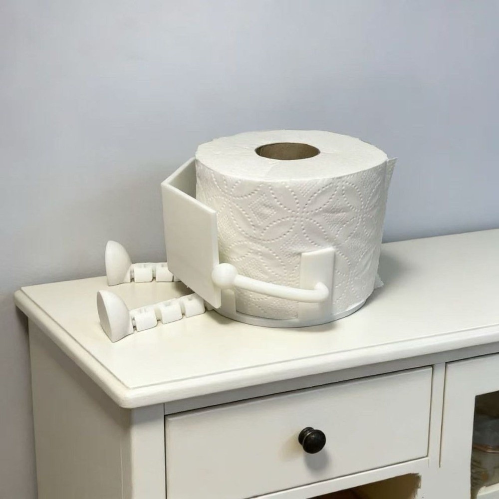 新しい3Dプリントトイレットペーパーホルダー、黒白PP製ロー - 3D Printing With Pp のレビューと価格