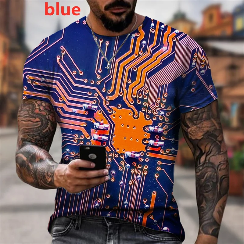 面白い CPU プロセッサ回路図 Tシャツ男性服クールなデザ - 3D Printing Diagram のレビューと価格