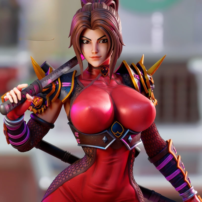 2 スタイルゲームキャラクター 6125 タキ NSFW 3 - 3D Printing Abs のレビューと価格