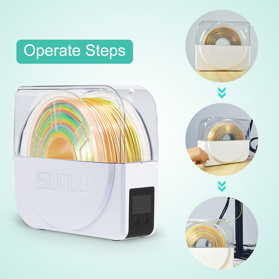 Sunlu-3Dプリンター用フィラメントドライヤーボックス, - 3D Printing Fff のレビューと価格