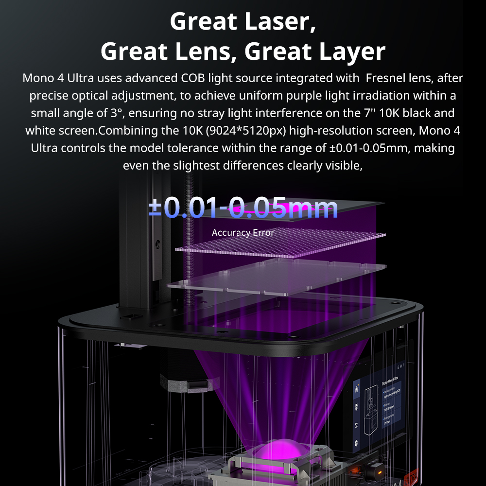 ANYCUBIC Photon Mono 4 Ultra L - 3D Printing Uv Resin のレビューと価格